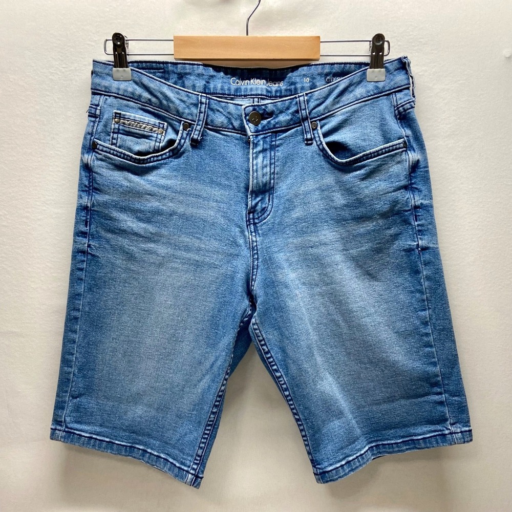 Calvin Klein Jeans City Short Women's 10 Med Blue Casual 5 Pocket Stretch GUC